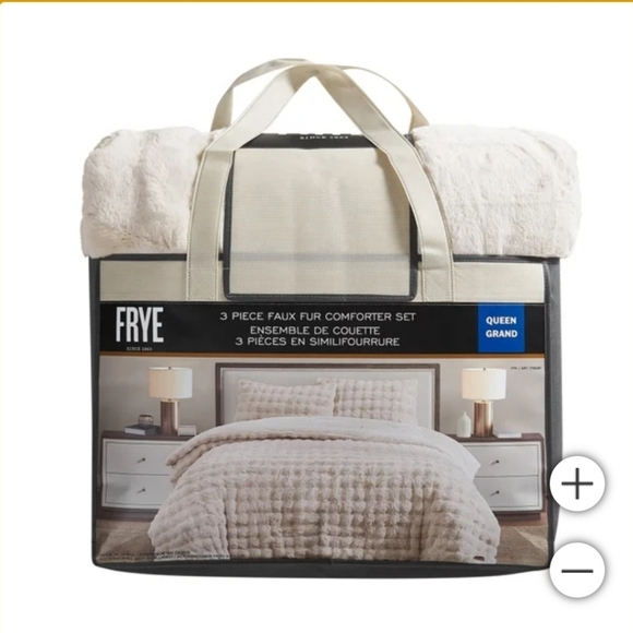(5)Frye faux-fur 3-Piece comforter set - Picture 7 of 7